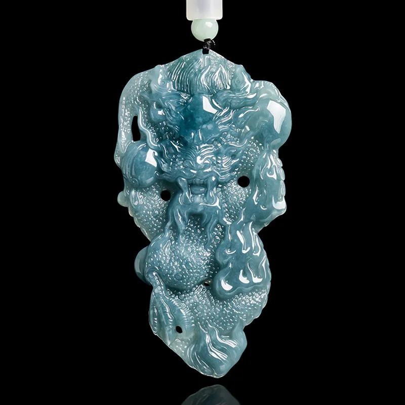 Natural A-grade Jade Blue Water Three-dimensional Domineering Dragon Brand Atmospheric Xiao Long Pendant Ice Jadeite Jewelry
Natural A-grade Jade Blue Water Three-dimensional Domineering Dragon Brand Atmospheric Xiao Long Pendant Ice Jadeite Jewelry