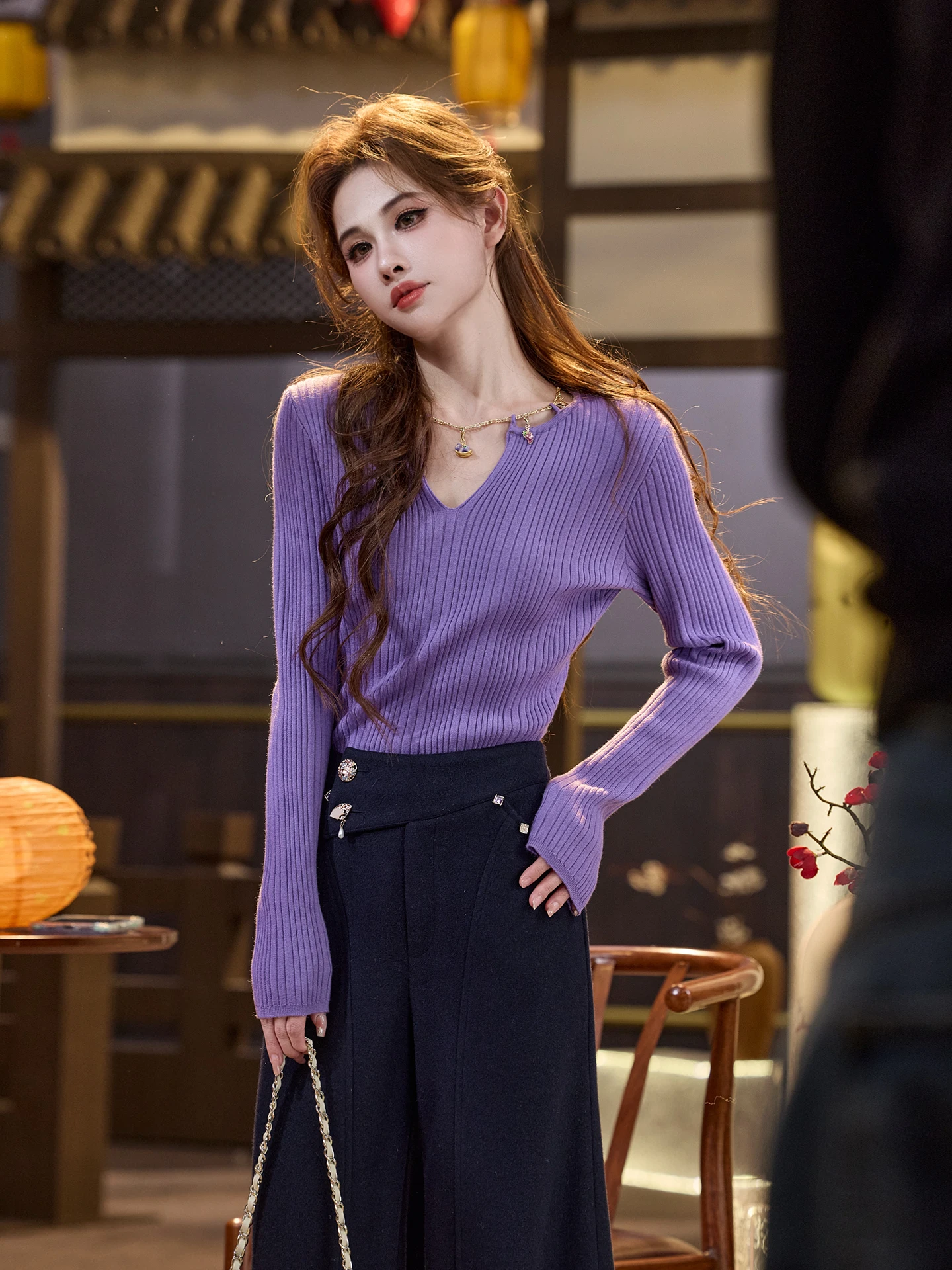 TUNT Autumn Winter Ele U-Ne Knitted Sweater Slim Fit Fine Chain Design New Year's Winning Faionable Ladies' Knitwear
TUNT Autumn Winter Ele U-Ne Knitted Sweater Slim Fit Fine Chain Design New Year's Winning Faionable Ladies' Knitwear