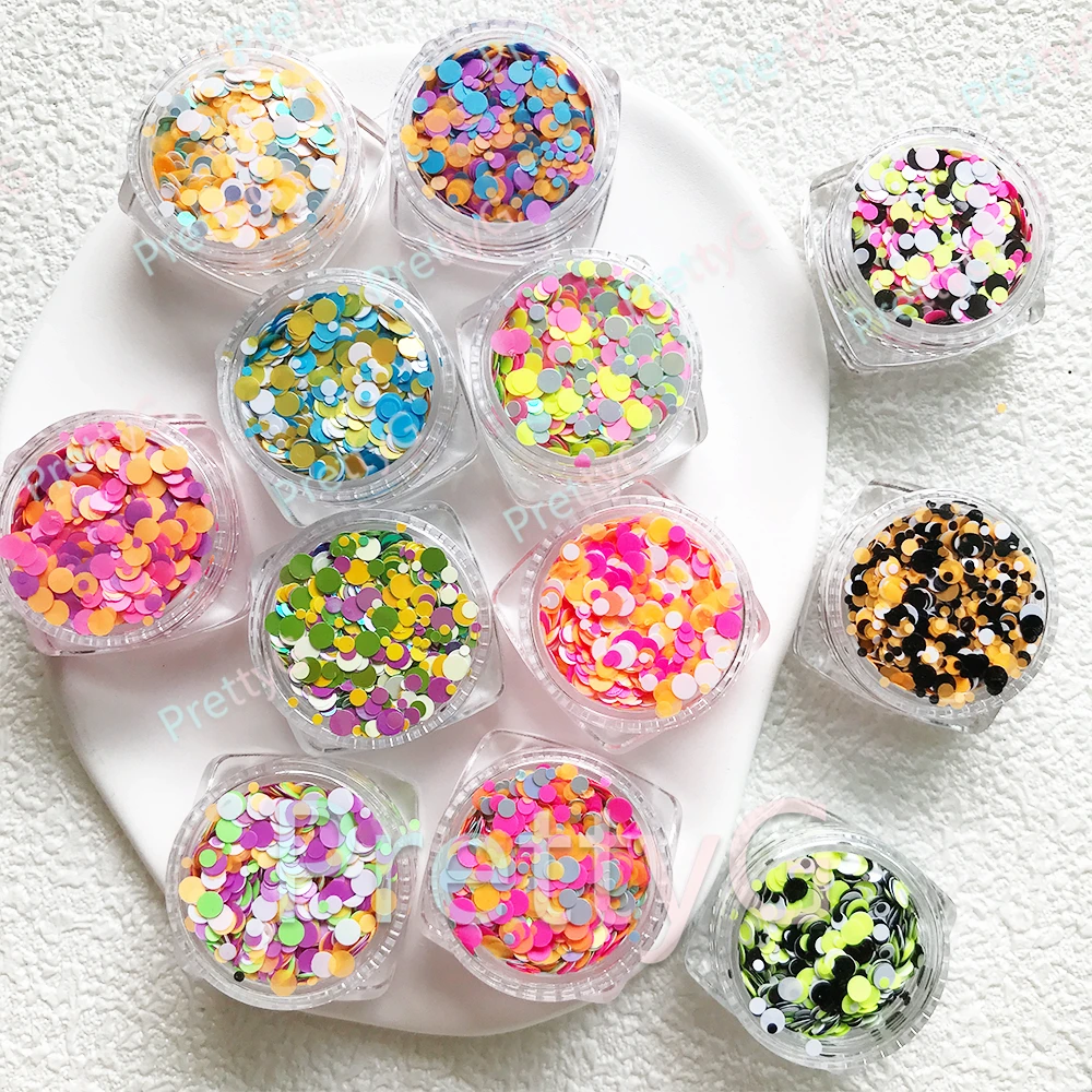PrettyG 12 Colors Set Dots Mixed Glitter Colorfull Nail Art Popular Round Glitter Sequins For DIY Gel Nail Art Decoration
PrettyG 12 Colors Set Dots Mixed Glitter Colorfull Nail Art Popular Round Glitter Sequins For DIY Gel Nail Art Decoration