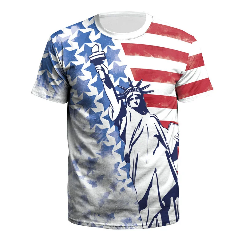 American Flag Graphic T-shirt For Men 3d Printed USA Statue of Liberty T Shirt Summer Spring Short Sleeves Round Neck Tee Shirts
American Flag Graphic T-shirt For Men 3d Printed USA Statue of Liberty T Shirt Summer Spring Short Sleeves Round Neck Tee Shirts