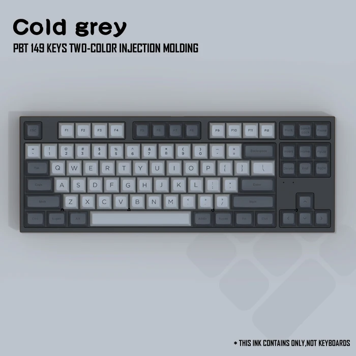 Original cold gray 149-key mechanical keyboard keycaps PBT hot sublimation full set of keycaps
Original cold gray 149-key mechanical keyboard keycaps PBT hot sublimation full set of keycaps
