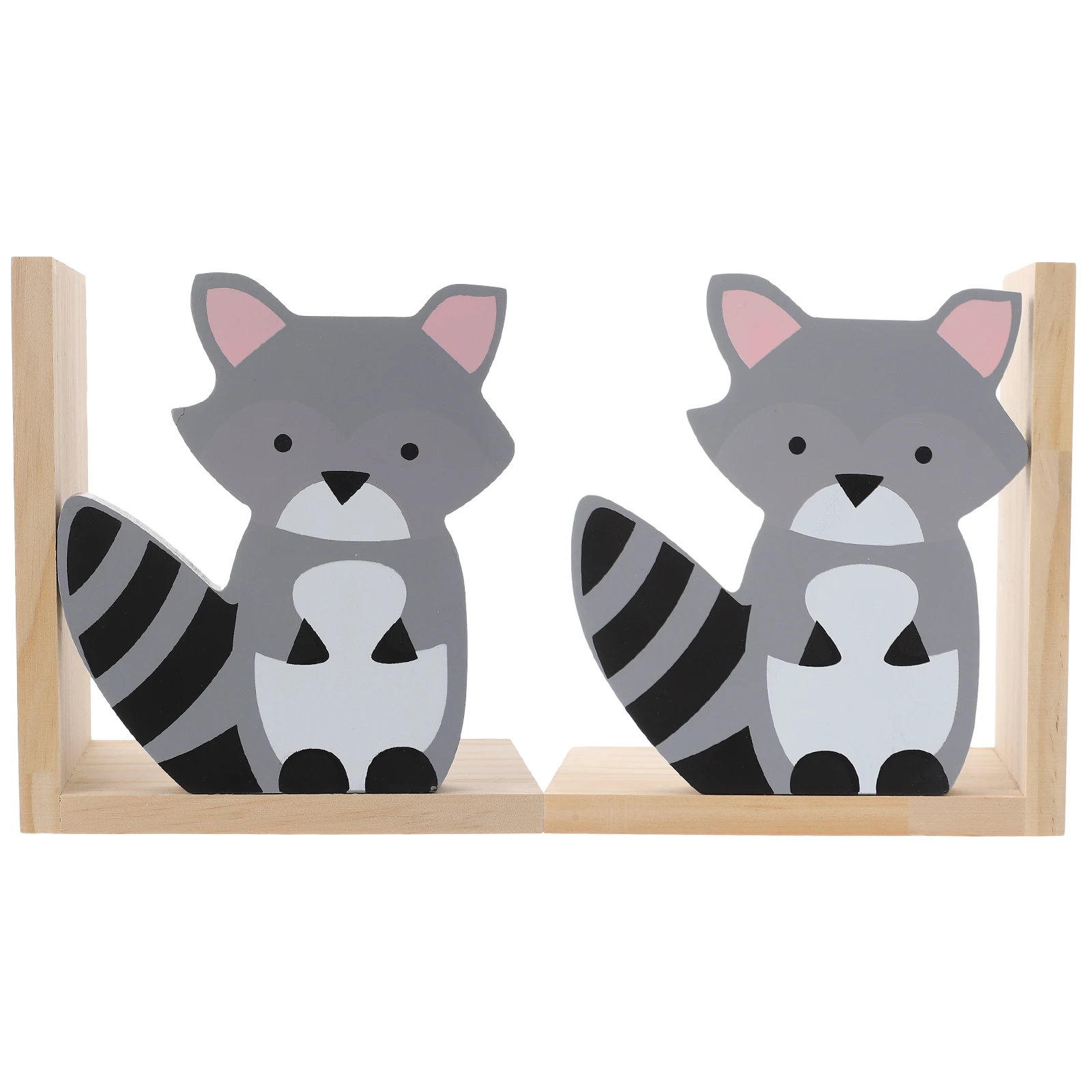 Wooden Bookends Raccoon Shape Desktop ganizer Sturdy Timber Creative Design Protect Surface Home Office Library
Wooden Bookends Raccoon Shape Desktop ganizer Sturdy Timber Creative Design Protect Surface Home Office Library