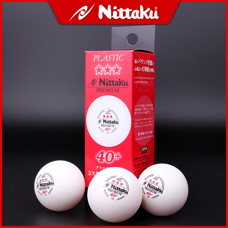 Nittaku Table Tennis Balls 3-Star 40+ ABS Material Seamed Professional Premium Ping Pong Balls for Competition 3 Balls/1box
Nittaku Table Tennis Balls 3-Star 40+ ABS Material Seamed Professional Premium Ping Pong Balls for Competition 3 Balls/1box