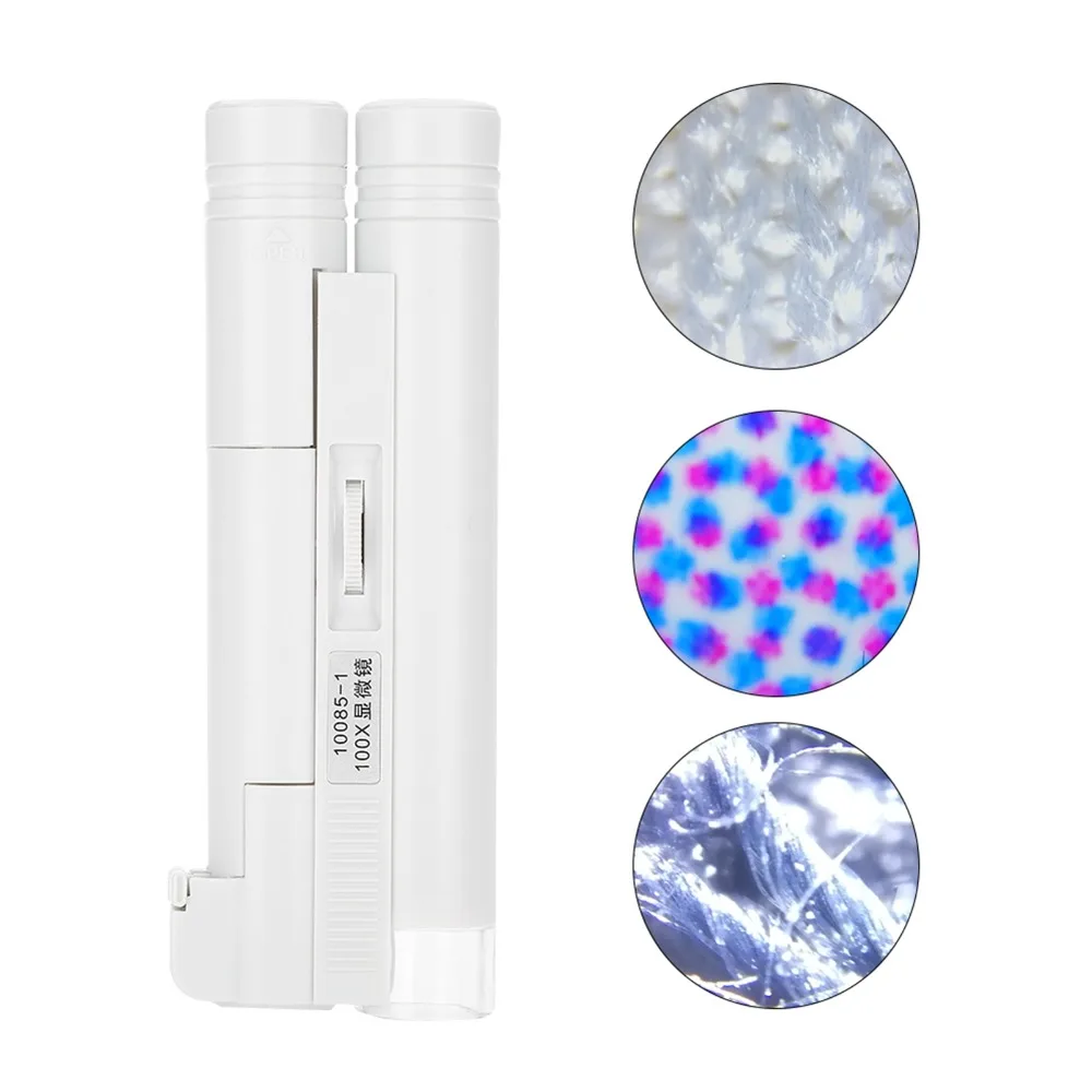 100X Zoom Jewelry Magnifier LED Light Folding Design Pocket Magnifying Glass Powerful Magnification HD Camera Double Tube Loupe
100X Zoom Jewelry Magnifier LED Light Folding Design Pocket Magnifying Glass Powerful Magnification HD Camera Double Tube Loupe
