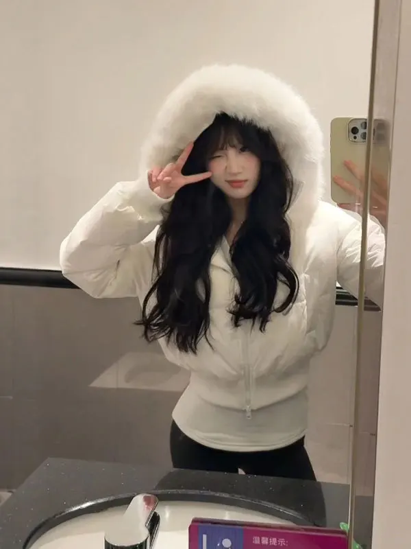 Korean Sle ort Hooded Cotton Jaet Cute Chic Autumn Outerwear for Small Figures Commute Friendly Long Sve Zipper Closure
Korean Sle ort Hooded Cotton Jaet Cute Chic Autumn Outerwear for Small Figures Commute Friendly Long Sve Zipper Closure