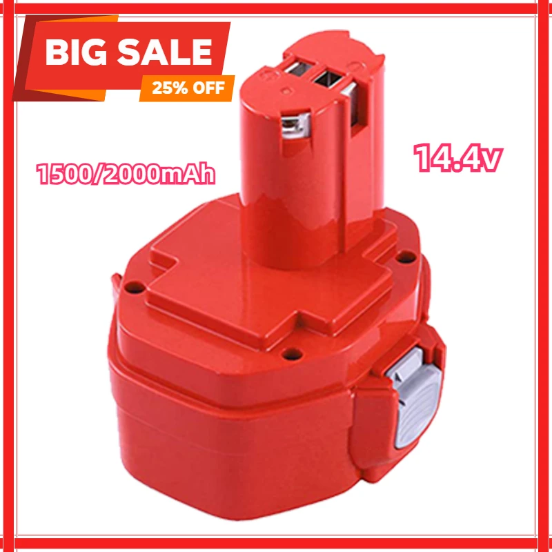 For Makita 14.4V Battery Ni-MH Battery PA14 1422 1433 1420 192600-1 6281D 6280D 6337D Rechargeable Batterie
For Makita 14.4V Battery Ni-MH Battery PA14 1422 1433 1420 192600-1 6281D 6280D 6337D Rechargeable Batterie