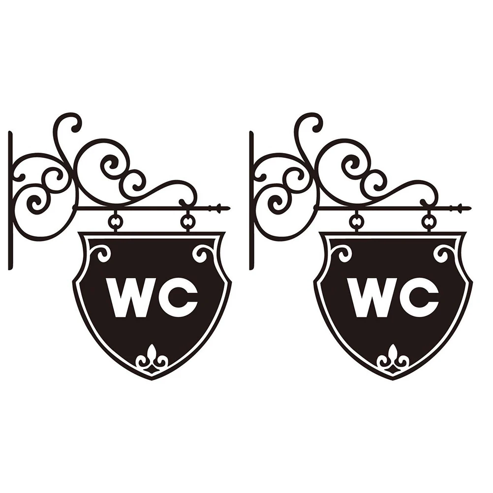 2pcs PVC Wall Bathroom Decorative Decals Washroom Sign for Easy Apply Remove Toilet Wall Stickers WC Decorative 
2pcs PVC Wall Bathroom Decorative Decals Washroom Sign for Easy Apply Remove Toilet Wall Stickers WC Decorative