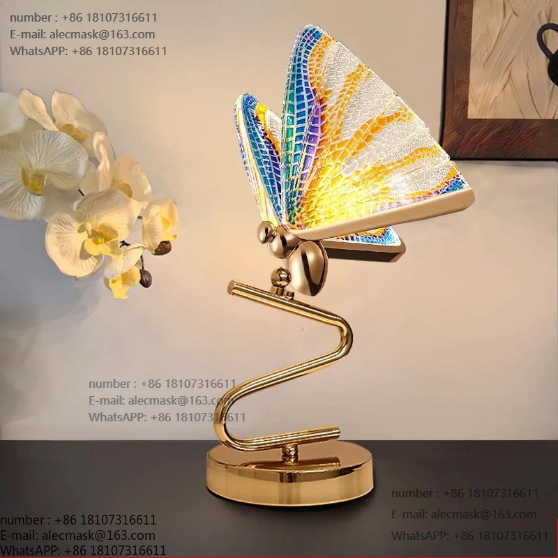 Butterfly desk lamp Bedroom bedside lamp Enamel color decorative ornament Artistic desk
Butterfly desk lamp Bedroom bedside lamp Enamel color decorative ornament Artistic desk