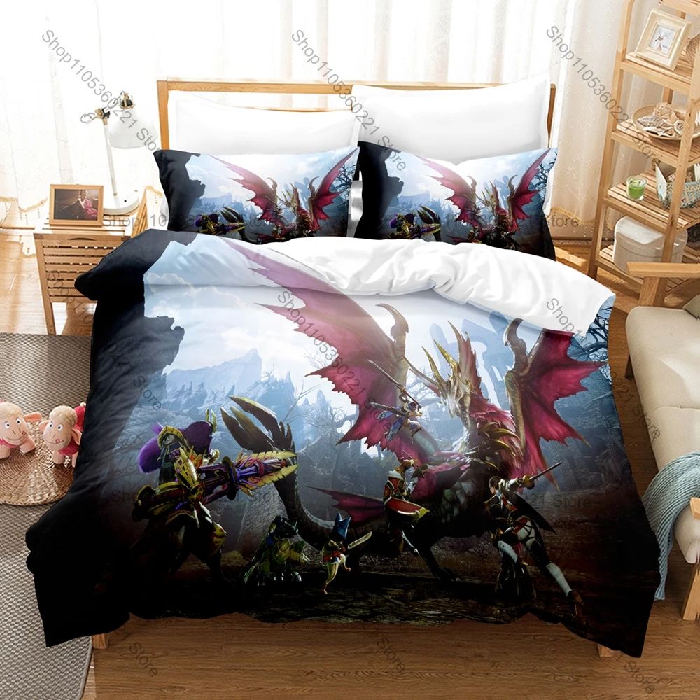 Monster Hunter Rise Merch 3PCS Bedding Duvet Cover With 2 Pillowcases Washable Zipper Gaming Bed Cover
Monster Hunter Rise Merch 3PCS Bedding Duvet Cover With 2 Pillowcases Washable Zipper Gaming Bed Cover