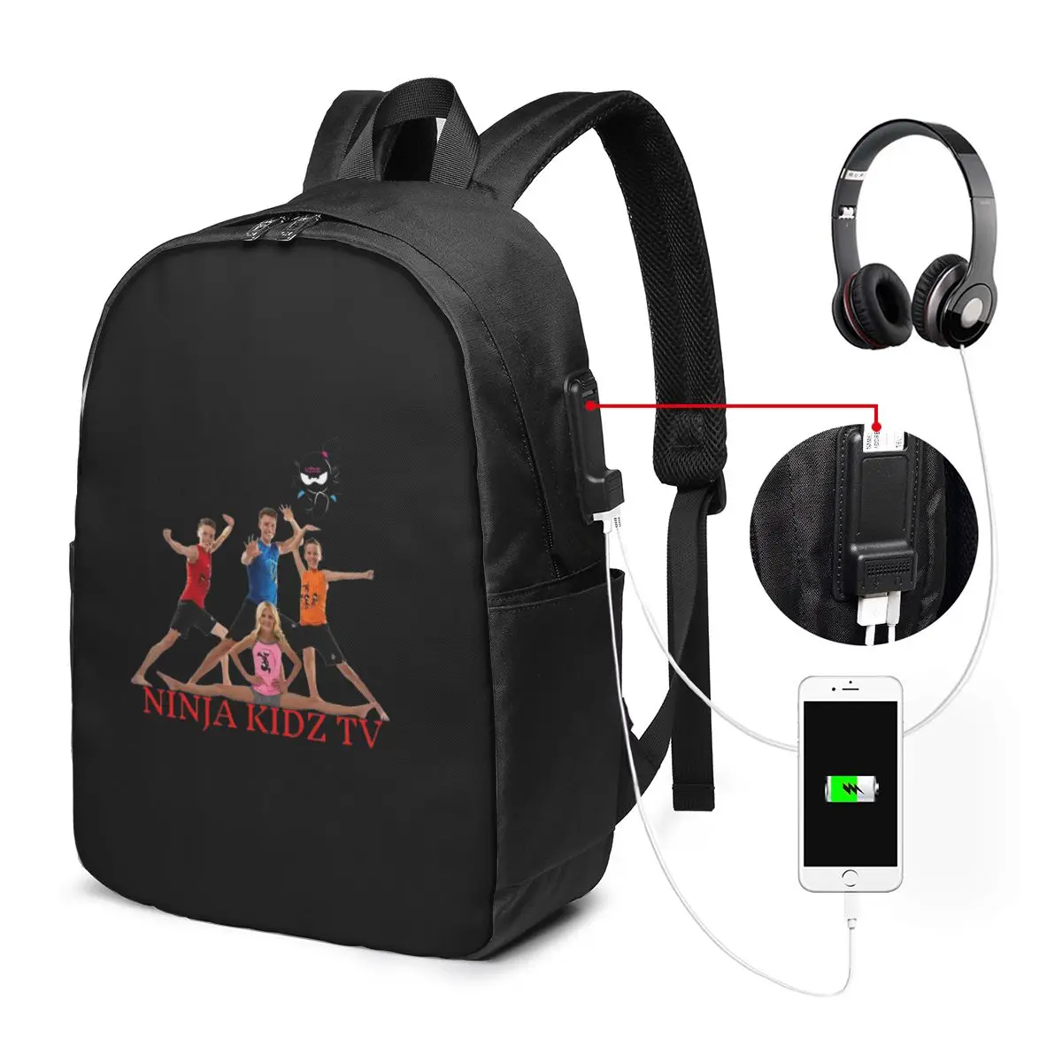 Ninja Kidz Tv -kids Backpack Travel Notebook Bag Computer College Student School Bag Laptop Shoulder Bags for Men Women
Ninja Kidz Tv -kids Backpack Travel Notebook Bag Computer College Student School Bag Laptop Shoulder Bags for Men Women