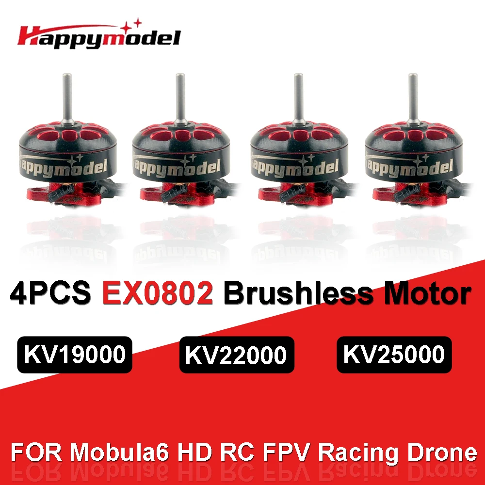 Happymodel EX0802 KV19000 KV22000 KV25000 1S Brushless Motor for Mobula6 HD RC FPV Racing Drone Quadcopter RC Model Toy Parts
Happymodel EX0802 KV19000 KV22000 KV25000 1S Brushless Motor for Mobula6 HD RC FPV Racing Drone Quadcopter RC Model Toy Parts