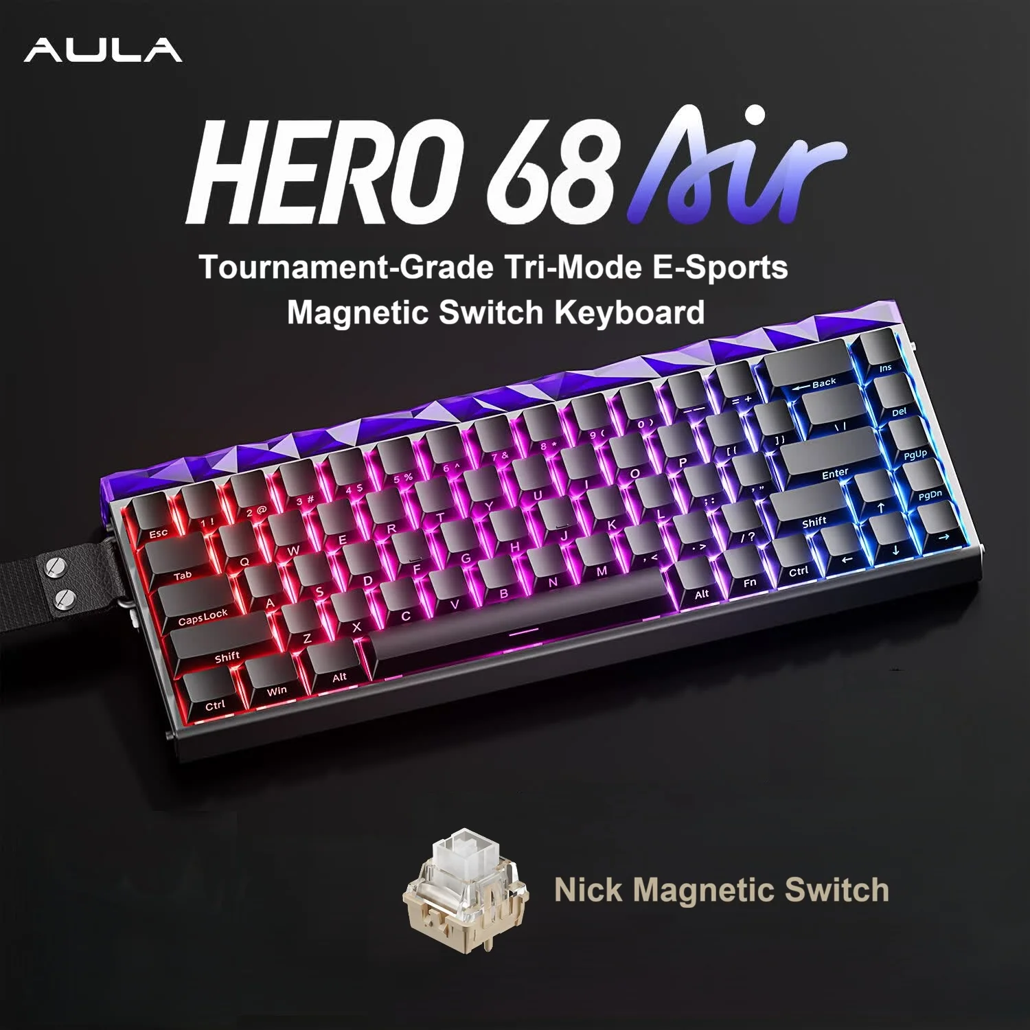 AULA HERO68 Air Gaming Mechanical Keyboard Magnetic Switch 3-Mode Wireless Hot-Swap RGB 8KHz Polling Rate 0.005mm RT Low Latency
AULA HERO68 Air Gaming Mechanical Keyboard Magnetic Switch 3-Mode Wireless Hot-Swap RGB 8KHz Polling Rate 0.005mm RT Low Latency
