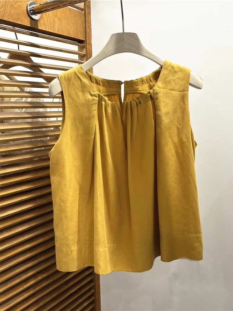 Летний повседневный льняной круглый плиссированный жилет Svel irt, женский топ для похудения небольшого размера
Летний повседневный льняной круглый плиссированный жилет Svel irt, женский топ для похудения небольшого размера