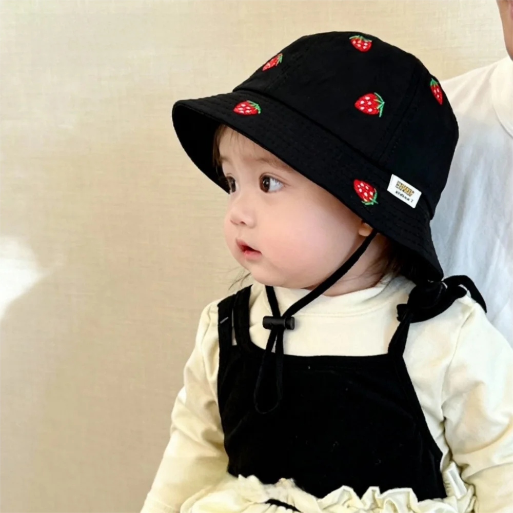 Cute Strawberry Embroidered Girls Hat Thin Sun Protection Fisherman Hat Bucket Hat Children
Cute Strawberry Embroidered Girls Hat Thin Sun Protection Fisherman Hat Bucket Hat Children