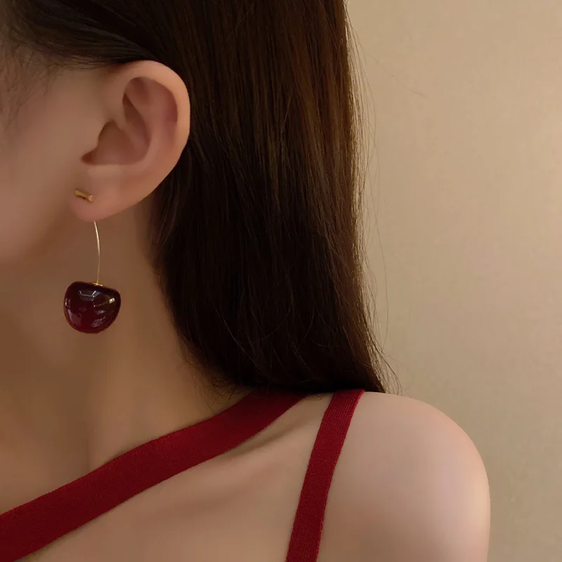 Sweet Red Cherry Earring for Women Trendy Korean Crystal Dangle Earrings Cherries Fruit Earrings
Sweet Red Cherry Earring for Women Trendy Korean Crystal Dangle Earrings Cherries Fruit Earrings