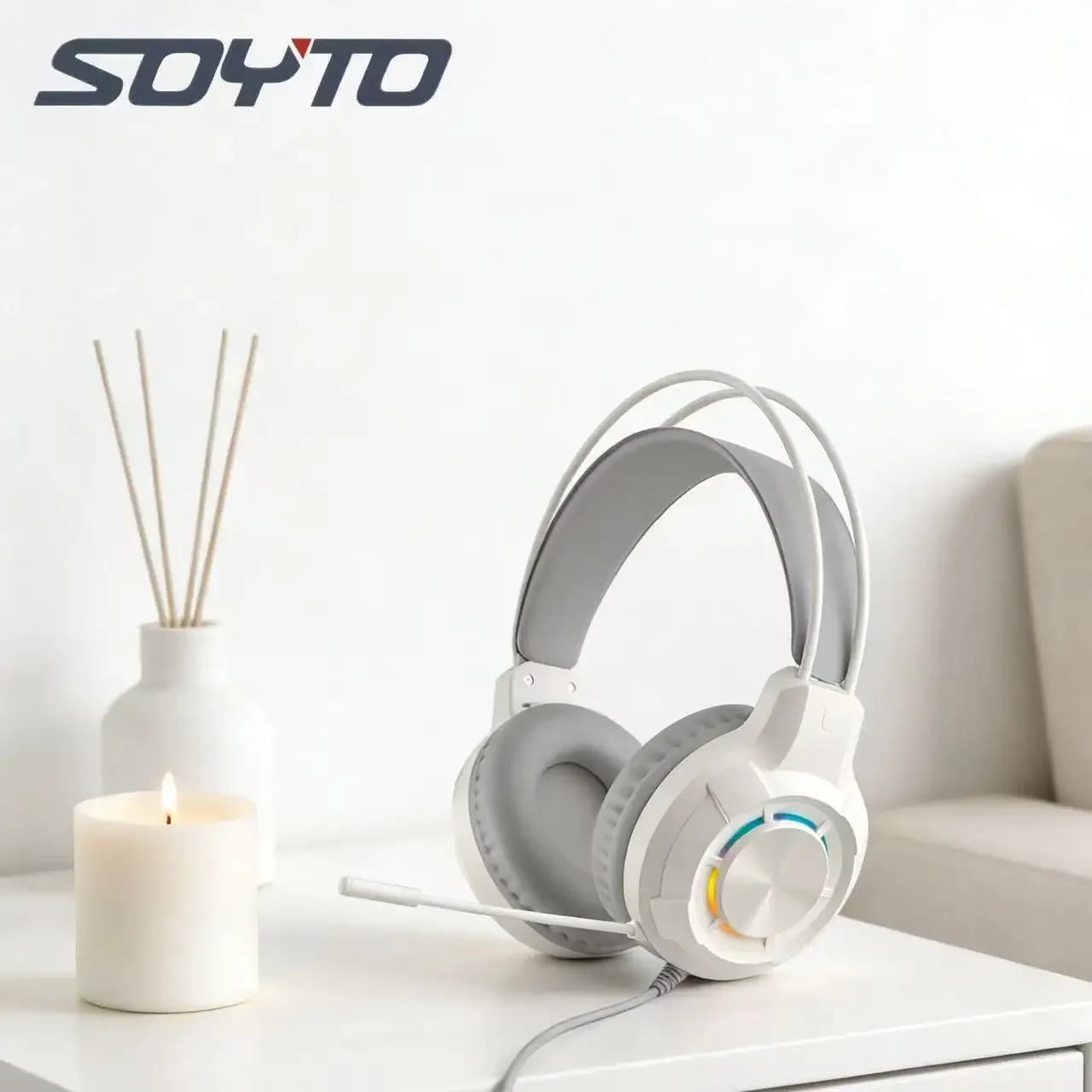 SOYTO Professional Esports Wired Over-Ear Headphones All-Day Comfort Gaming Headset with Mic RGB Light for PC Laptop Computer
SOYTO Professional Esports Wired Over-Ear Headphones All-Day Comfort Gaming Headset with Mic RGB Light for PC Laptop Computer