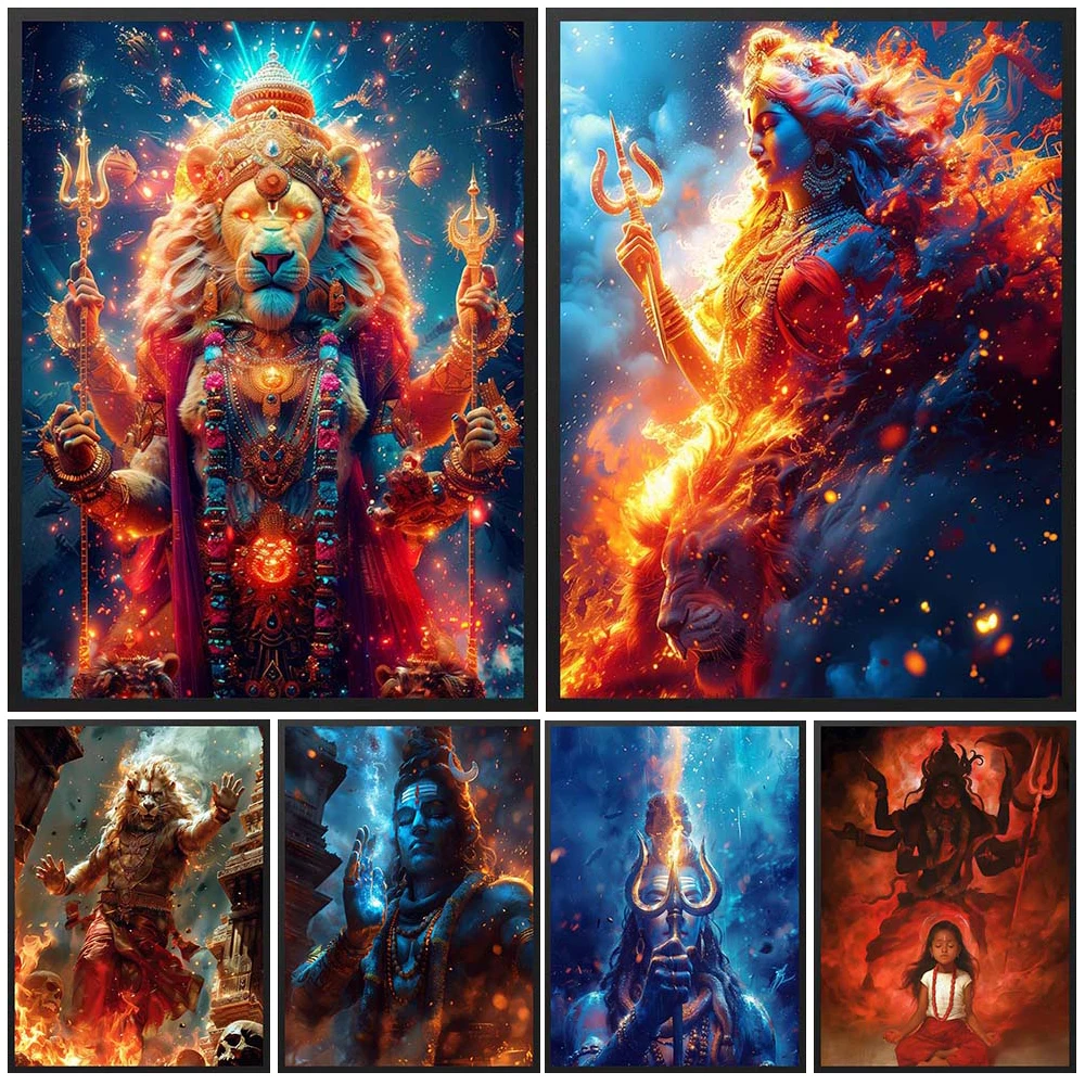 Hinduism Mythology Lion Shiva Hanuman Religion Wall Pictures For Living Room Decor Poster Wall Art Canvas Painting Unframed
Hinduism Mythology Lion Shiva Hanuman Religion Wall Pictures For Living Room Decor Poster Wall Art Canvas Painting Unframed