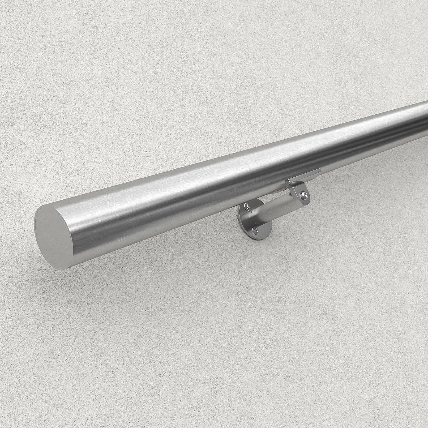 5Ft Pre-drilled Stainless Steel Stair Handrail, 2" OD Round Brushed Wall Mounted for Indoor Outdoor Safety Rail
5Ft Pre-drilled Stainless Steel Stair Handrail, 2" OD Round Brushed Wall Mounted for Indoor Outdoor Safety Rail