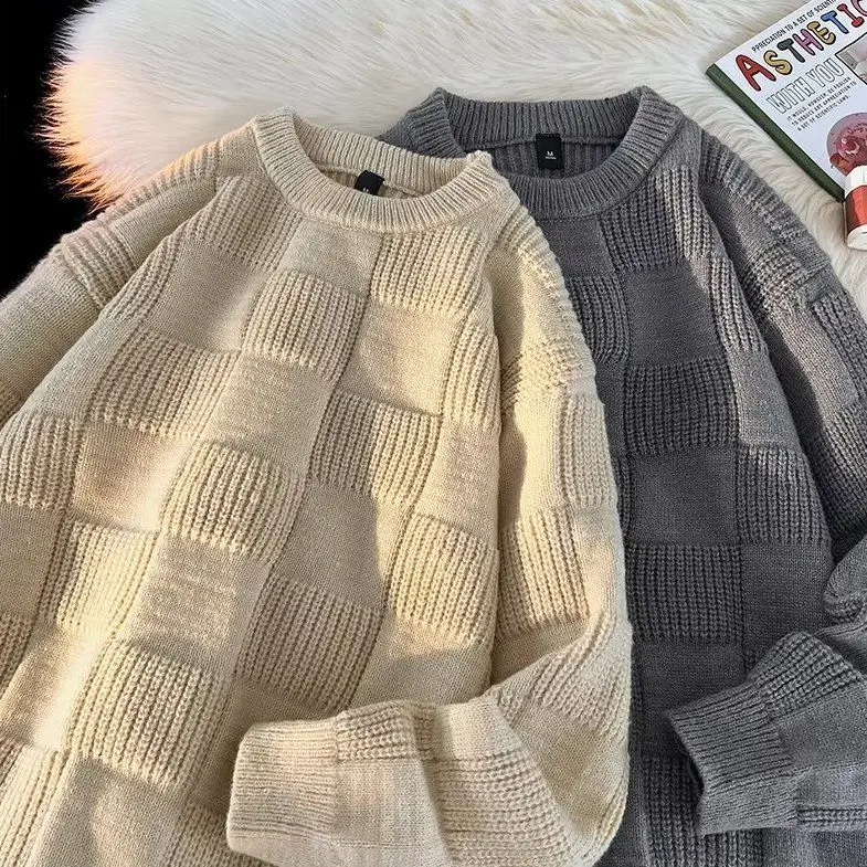 Men's Sweaters Pullover Thick Knitted Sweaters Crewneck Korean Fashion Men 2023 Knitwear Solid Color Jumpers Men Top A169
Men's Sweaters Pullover Thick Knitted Sweaters Crewneck Korean Fashion Men 2023 Knitwear Solid Color Jumpers Men Top A169