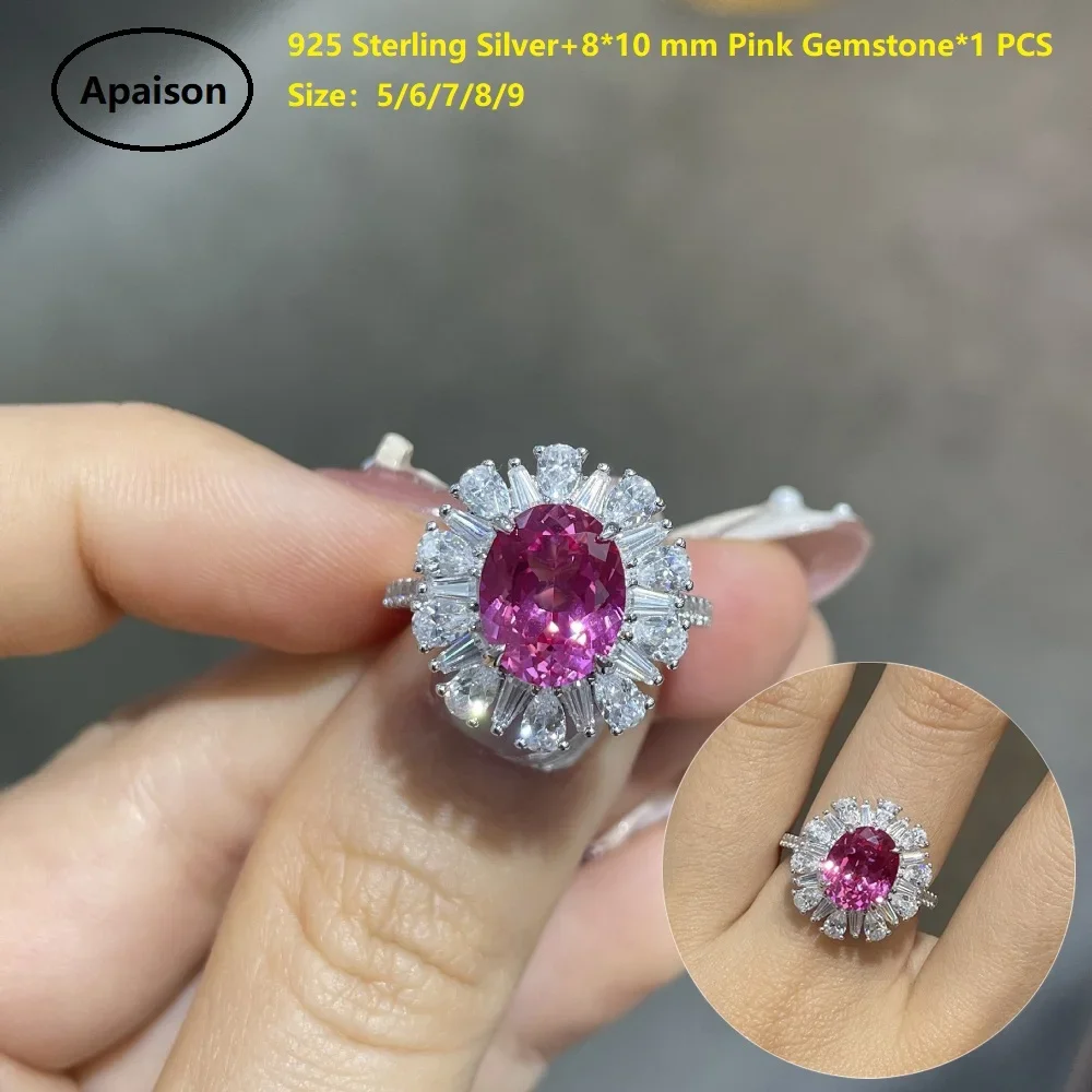 Apaison 925 Sterling Silver 8*10 mm 3 ct Oval High Carbon Diamond Ring Wedding Engagement Jewelry For Women Gift
Apaison 925 Sterling Silver 8*10 mm 3 ct Oval High Carbon Diamond Ring Wedding Engagement Jewelry For Women Gift