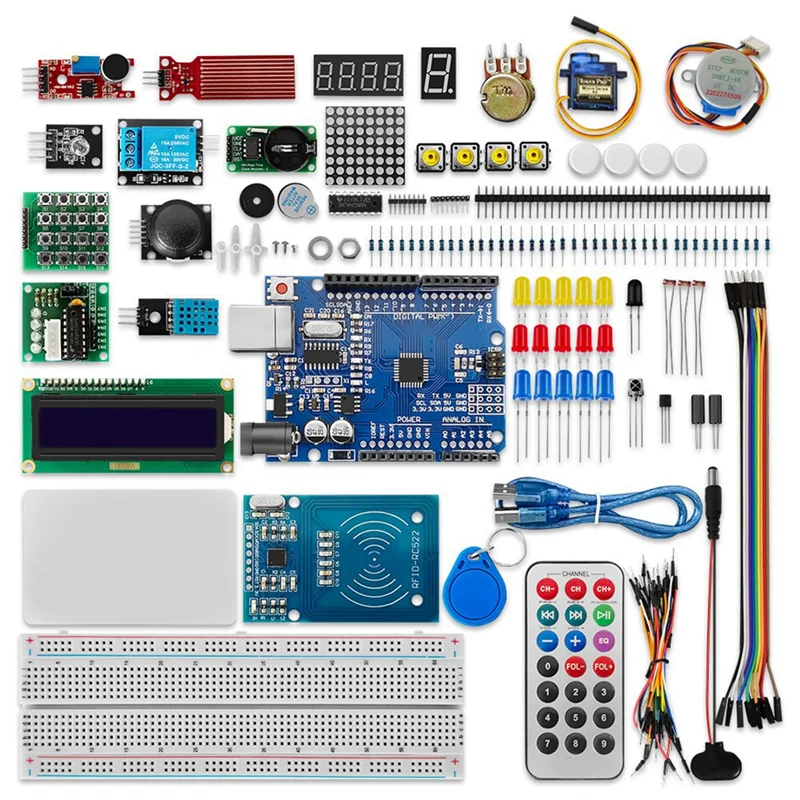 Стартовый набор, программируемый E-Learning DIY для проекта UNO, стартовый набор с обучающим руководством для UNO R3
Стартовый набор, программируемый E-Learning DIY для проекта UNO, стартовый набор с обучающим руководством для UNO R3