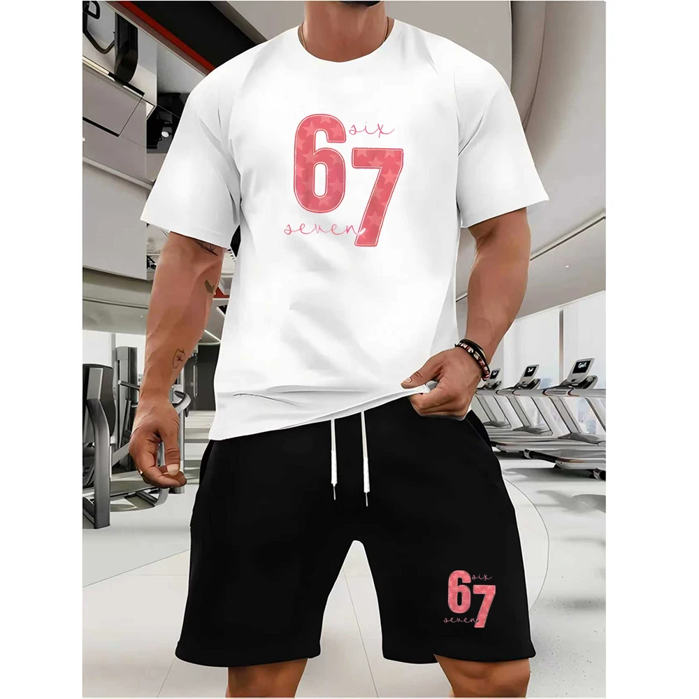 Spring and summer new two-piece men's running T-shirt and short casual elastic round neck sports suit comfortable quick drying
Spring and summer new two-piece men's running T-shirt and short casual elastic round neck sports suit comfortable quick drying