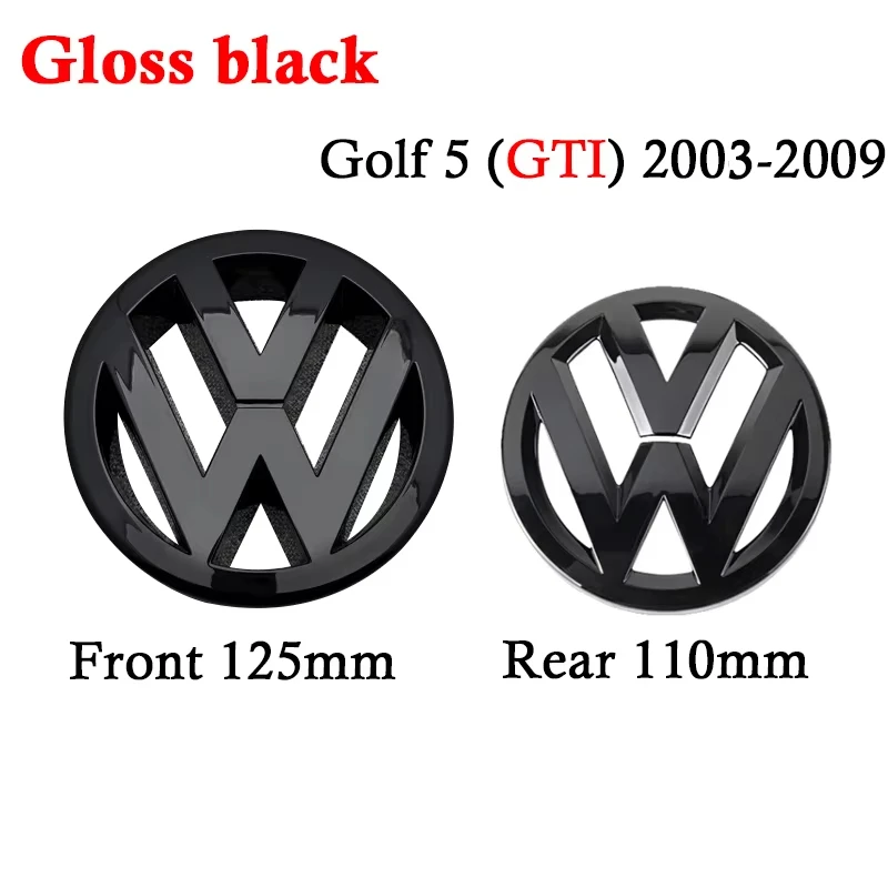 VW Accessories 2pcs for Volkswagen GTI Golf5 MK5 2003-2007 127mm Front Grill Cover 110mm Rear Trunk Lid cover Car Styling Logo
VW Accessories 2pcs for Volkswagen GTI Golf5 MK5 2003-2007 127mm Front Grill Cover 110mm Rear Trunk Lid cover Car Styling Logo