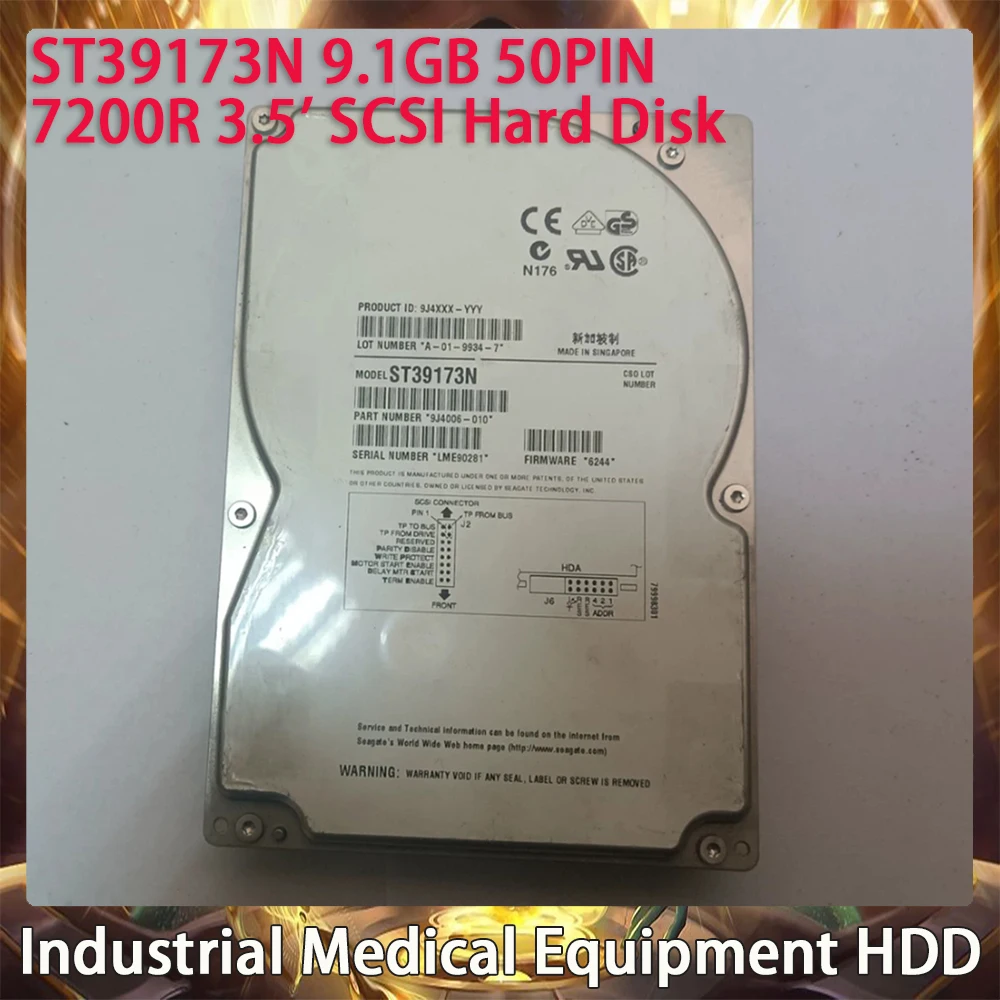 ST39173N 9.1GB 50PIN 7200R 3.5' SCSI Hard Disk For Seagate Industrial Medical Equipment HDD
ST39173N 9.1GB 50PIN 7200R 3.5' SCSI Hard Disk For Seagate Industrial Medical Equipment HDD