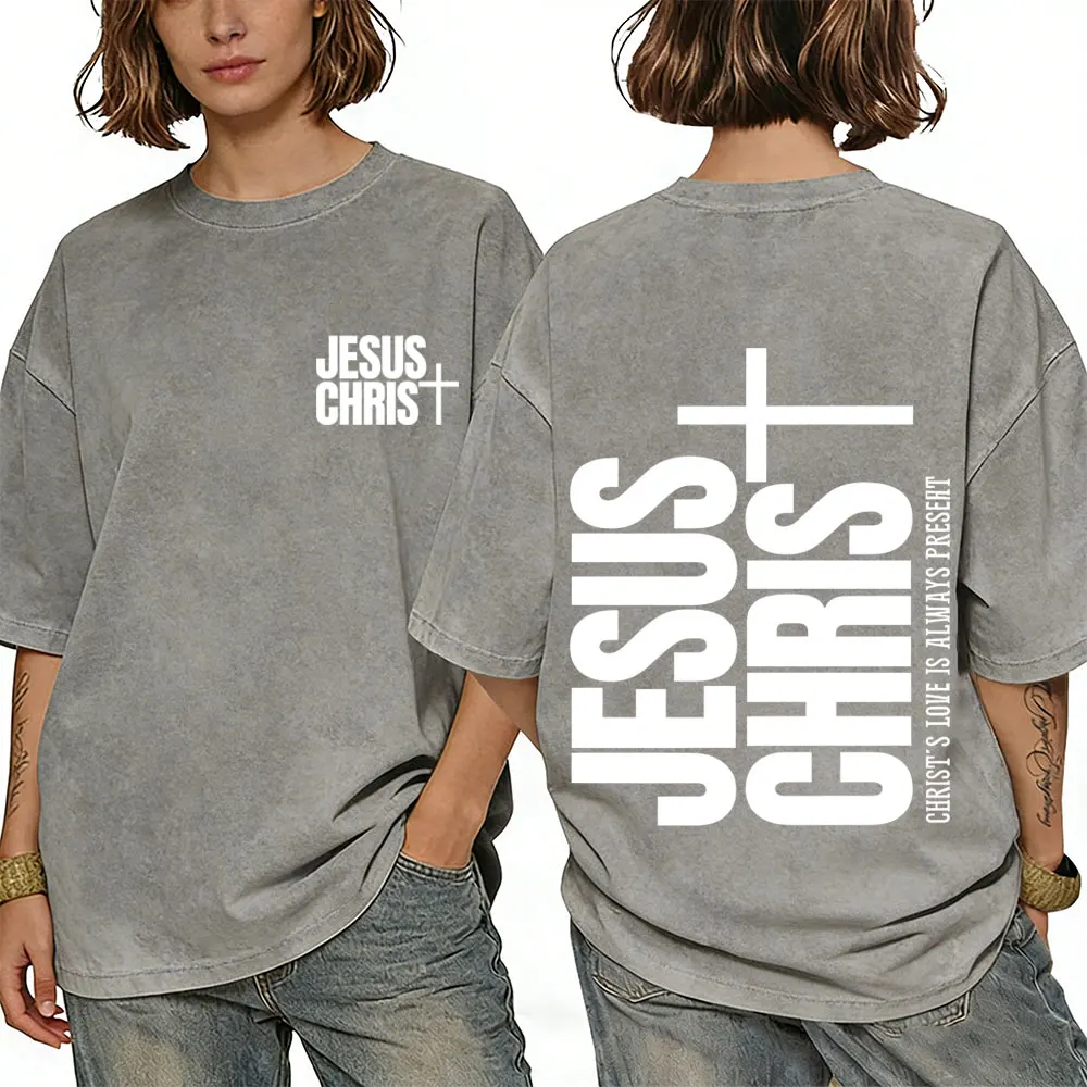 Christian Religious Jesus Christ Vintage Washed T-shirt Men Women Gothic Rock Oversized T Shirt Tops Male Fitness Gym Streetwear
Christian Religious Jesus Christ Vintage Washed T-shirt Men Women Gothic Rock Oversized T Shirt Tops Male Fitness Gym Streetwear