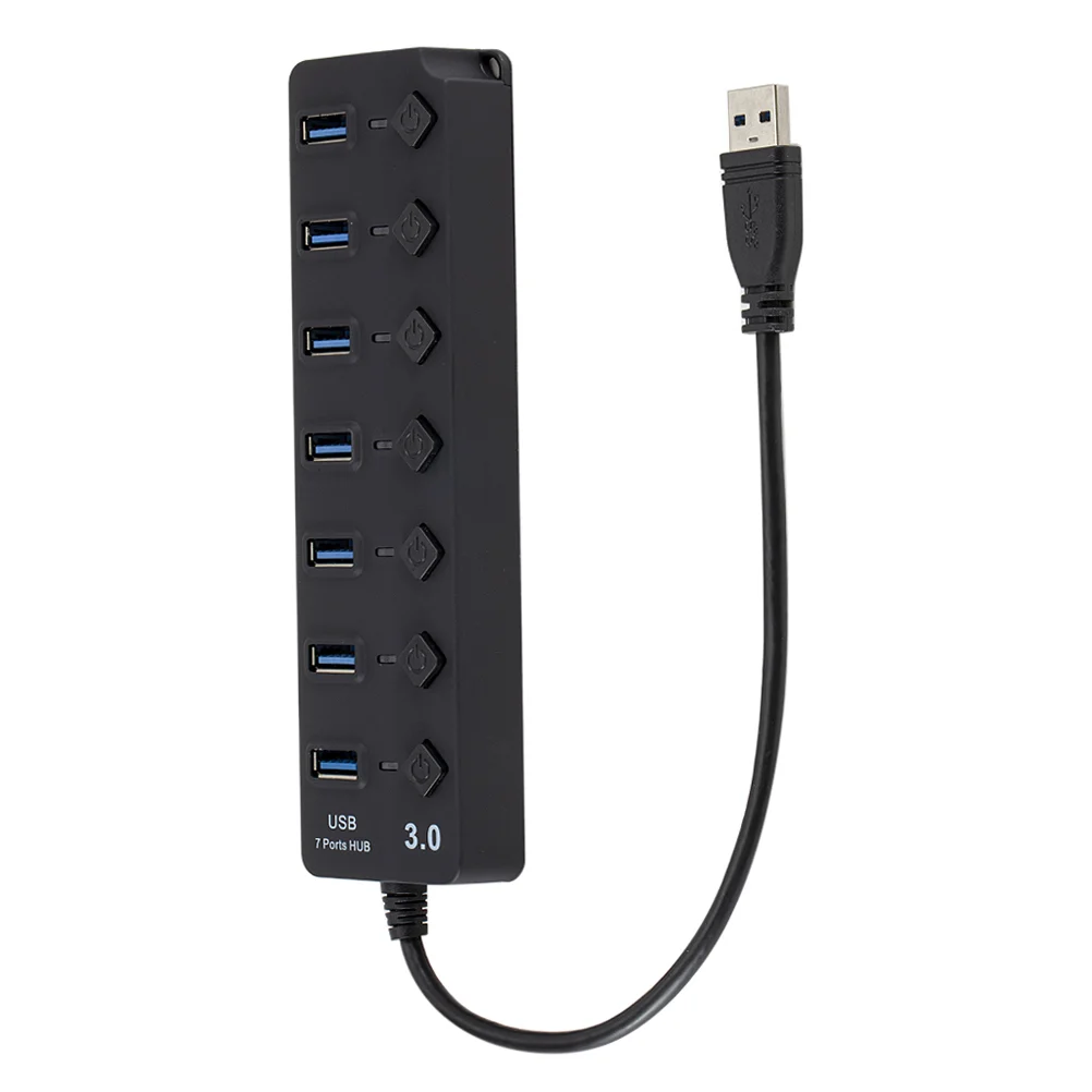 7 Ports USB HUB Independent USB 30 Divider for Computer Laptop PC Tablet Smart Phone Use(Black) USB Port
7 Ports USB HUB Independent USB 30 Divider for Computer Laptop PC Tablet Smart Phone Use(Black) USB Port