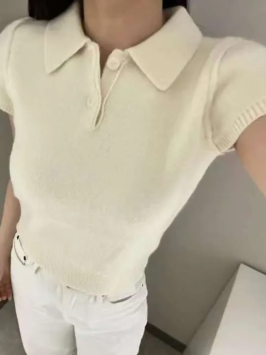 Korean Style Lazy Neck Short Sleeve Knitted Sweater Women's Spring Unique Beautiful Single Wear Style Top
Korean Style Lazy Neck Short Sleeve Knitted Sweater Women's Spring Unique Beautiful Single Wear Style Top