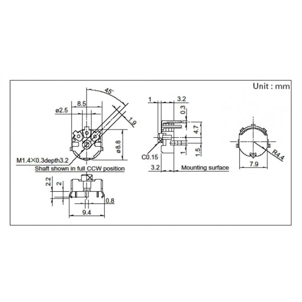 5PCS RK08H Mini Adjustable Potentiometer 0.03W 50V AC/20V DC Potentiometer Single-turn B1K Volume Audio Radio Player Accessory
5PCS RK08H Mini Adjustable Potentiometer 0.03W 50V AC/20V DC Potentiometer Single-turn B1K Volume Audio Radio Player Accessory