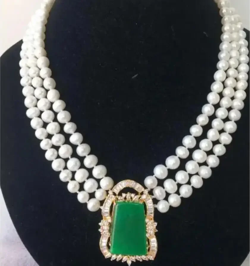 Лидер продаж, новое многослойное ожерелье из натурального белого пресноводного жемчуга диаметром 6-7 мм, аксессуары из нефрита с искусственным бриллиантом, модные украшения
Лидер продаж, новое многослойное ожерелье из натурального белого пресноводного жемчуга диаметром 6-7 мм, аксессуары из нефрита с искусственным бриллиантом, модные украшения