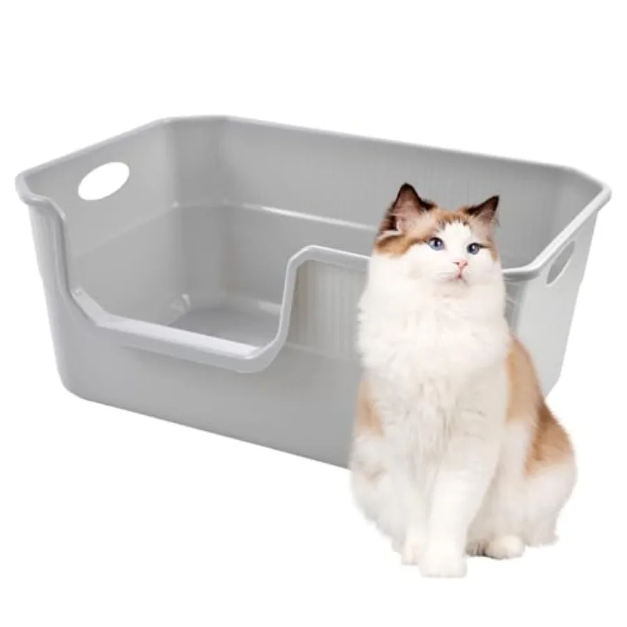 Large Open Cat Litter Box Low Entry, High Sided Cat Litter Pan Anti-Splashing Plastic Kitty Box Pan with High Wall Easy Clean,
Large Open Cat Litter Box Low Entry, High Sided Cat Litter Pan Anti-Splashing Plastic Kitty Box Pan with High Wall Easy Clean,