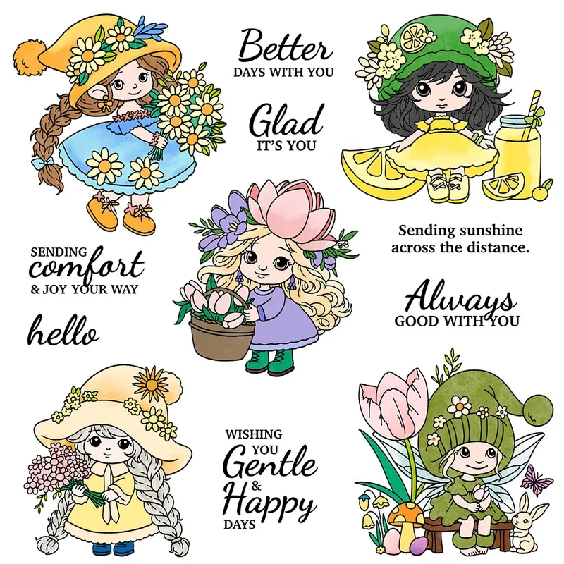 Flowers Fairy Gnomes Clear Stamps DIY Scrapbooking Supplies Silicone Stamp For Card Making Albums Gifts Decor
Flowers Fairy Gnomes Clear Stamps DIY Scrapbooking Supplies Silicone Stamp For Card Making Albums Gifts Decor