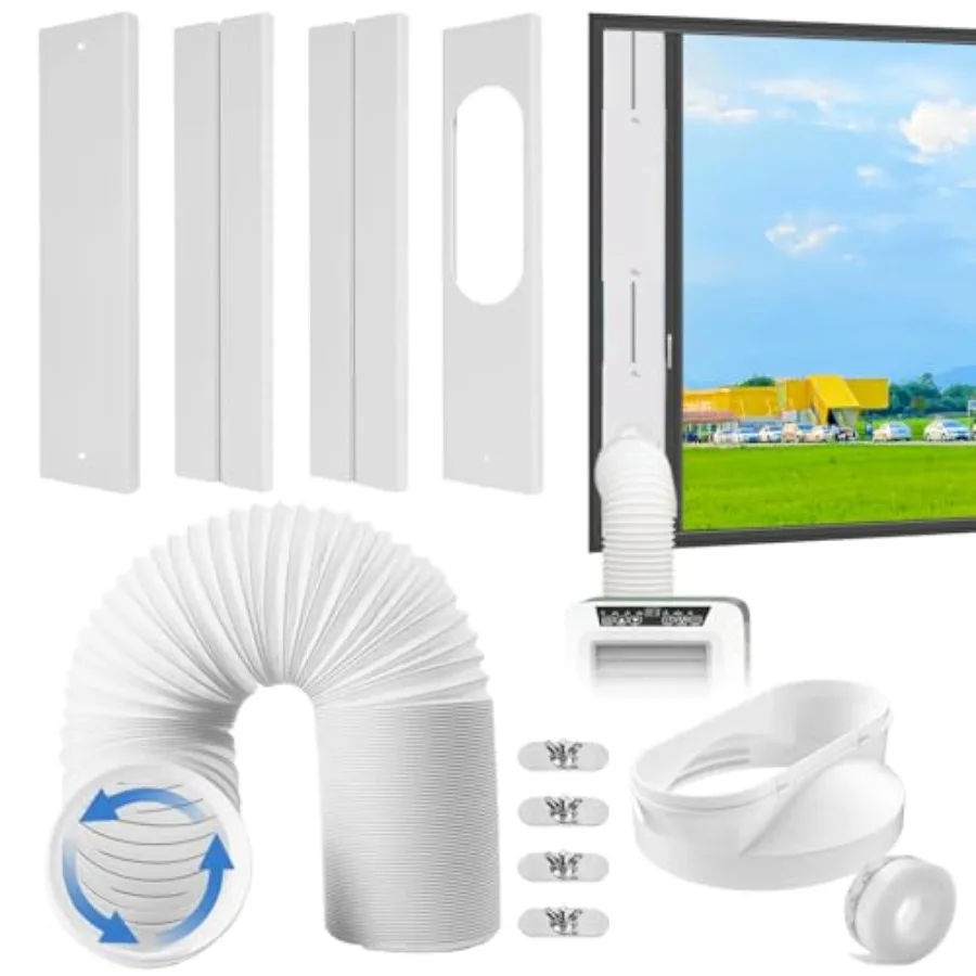 Portable Air Conditioner Window Vent with Length Hose, Adjustable Window Seal with 5.9 Inch Diameter for Ducting Universal Port
Portable Air Conditioner Window Vent with Length Hose, Adjustable Window Seal with 5.9 Inch Diameter for Ducting Universal Port