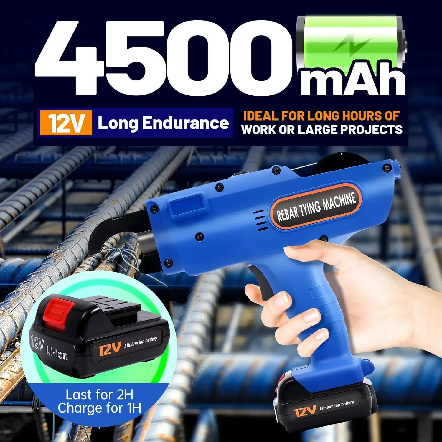 8-34mm Cordless Rebar Tie Tool, Automatic Rebar Tie Gun, Rebar Tier Tying Tool Machine Use For Tying Steel Mesh Steel Cages
8-34mm Cordless Rebar Tie Tool, Automatic Rebar Tie Gun, Rebar Tier Tying Tool Machine Use For Tying Steel Mesh Steel Cages