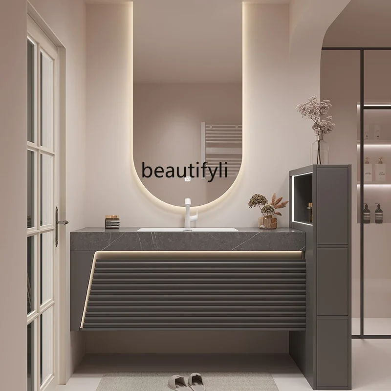 Modern Minimalist Solid Wood Bathroom Cabinet Light Luxury Bathroom Stone Plate Washstand Wash Basin Washbasin Bathroom
Modern Minimalist Solid Wood Bathroom Cabinet Light Luxury Bathroom Stone Plate Washstand Wash Basin Washbasin Bathroom