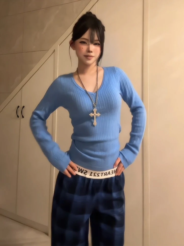 American Sle Blue V-Ne Knitted Sweater Women's Initial Autumn New Waist-Cinching Slimming Inner Wear Base Layer Slimming ...
American Sle Blue V-Ne Knitted Sweater Women's Initial Autumn New Waist-Cinching Slimming Inner Wear Base Layer Slimming ...