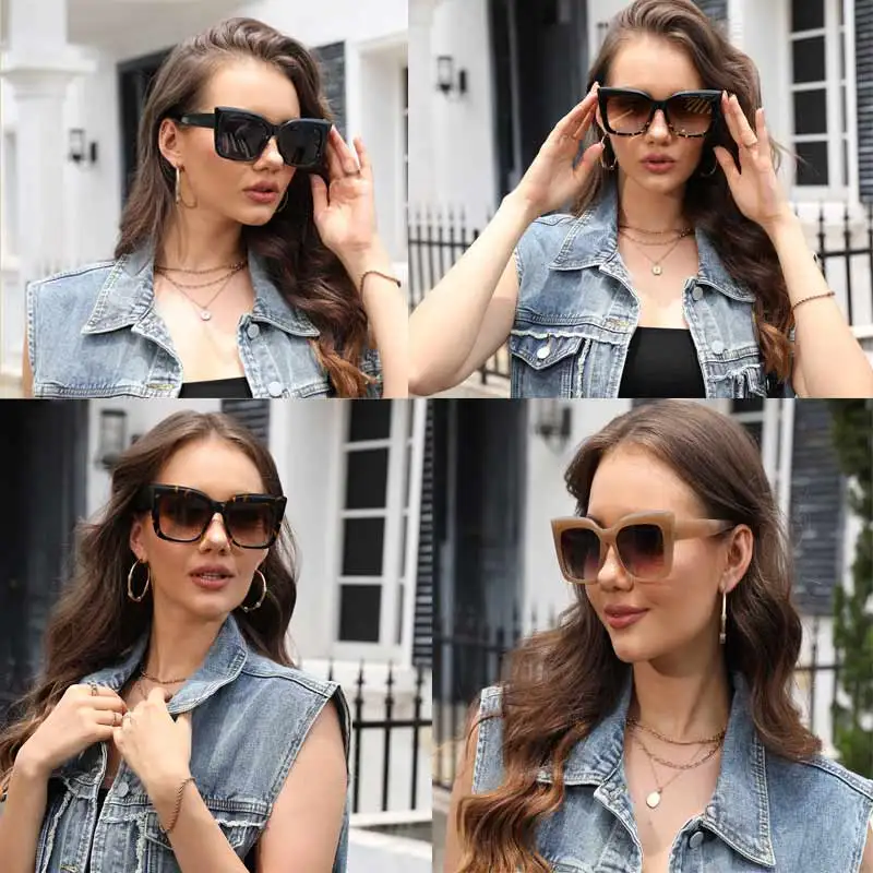 WOWSUN Oversized Sunglasses Women Gradient Eyewear Shades for Women Wholesale Luxury Square Glasses Gafas De Sol 2024
WOWSUN Oversized Sunglasses Women Gradient Eyewear Shades for Women Wholesale Luxury Square Glasses Gafas De Sol 2024