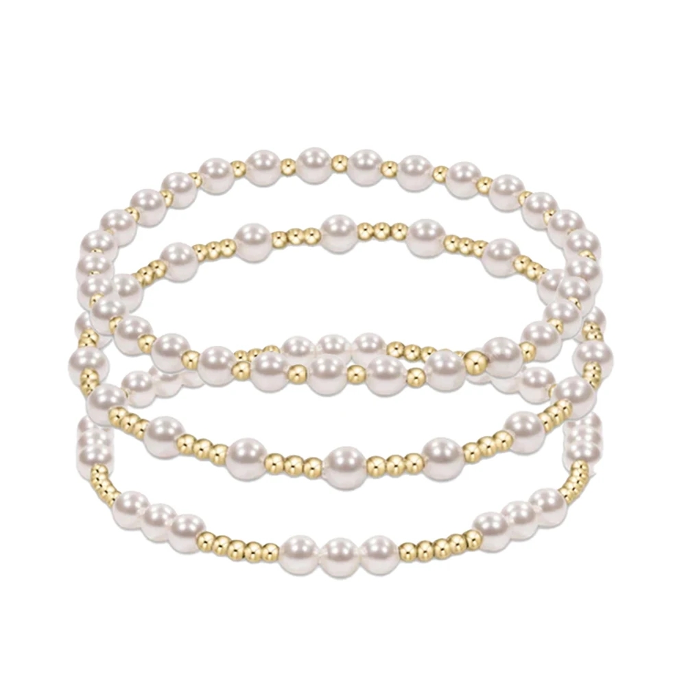 Vlen Golden Pearl Bracelet Women 18K Gold Plated Bead Bracelets Stack Pulseras De Mujer Jewelry Valentine Day Gift
Vlen Golden Pearl Bracelet Women 18K Gold Plated Bead Bracelets Stack Pulseras De Mujer Jewelry Valentine Day Gift