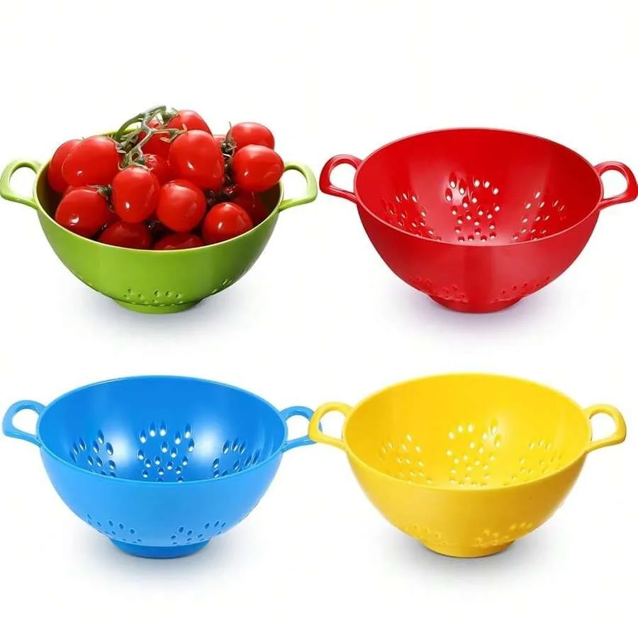 【New style】4 Pack Mini Colander For Kitchen Plastic Berry Strainer With Double Handles 7.5 X 6 X 3 Inch Small Colander Strainer
【New style】4 Pack Mini Colander For Kitchen Plastic Berry Strainer With Double Handles 7.5 X 6 X 3 Inch Small Colander Strainer