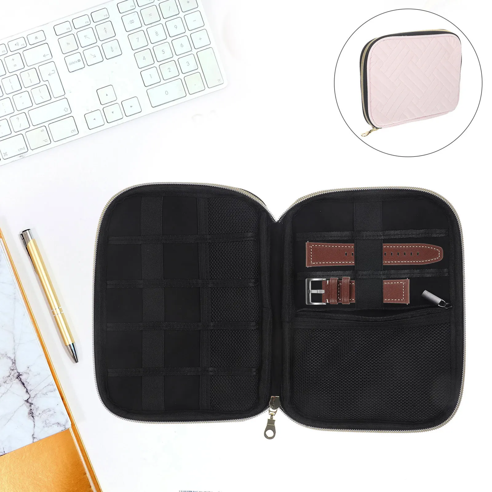 1Pcs Strap Storage Bag Heavy Duty Waterproof Compact Watchband Organizer Case for Travel Business Vacation Cable Accessories
1Pcs Strap Storage Bag Heavy Duty Waterproof Compact Watchband Organizer Case for Travel Business Vacation Cable Accessories