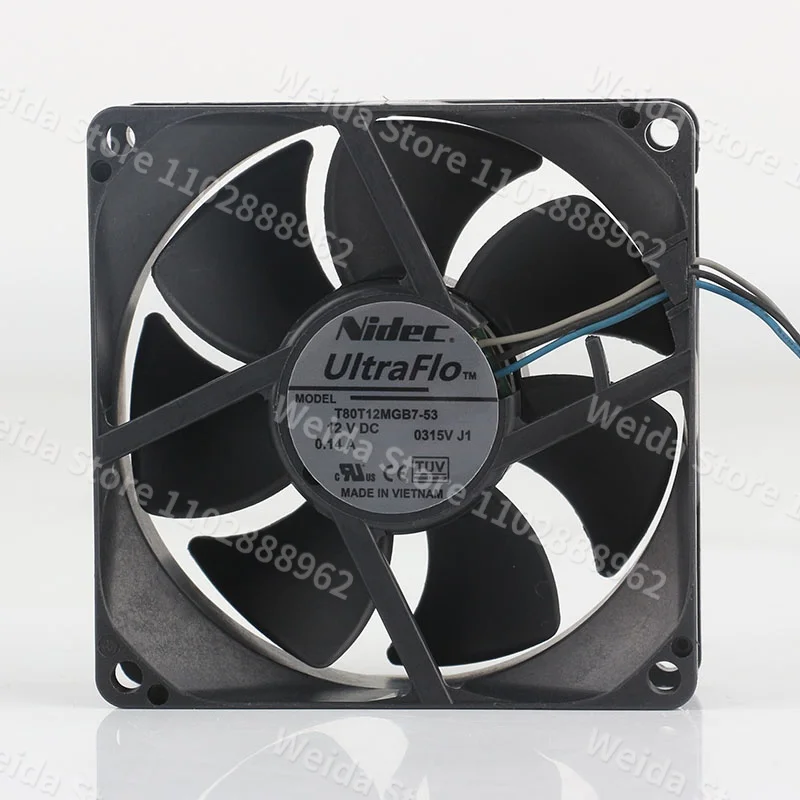 New Original Nidec 80X80X25MM Three-wire T80T12MGB7-53 DC12V 0.14A AC EC 8025 Projector Computer case Cooling fan
New Original Nidec 80X80X25MM Three-wire T80T12MGB7-53 DC12V 0.14A AC EC 8025 Projector Computer case Cooling fan