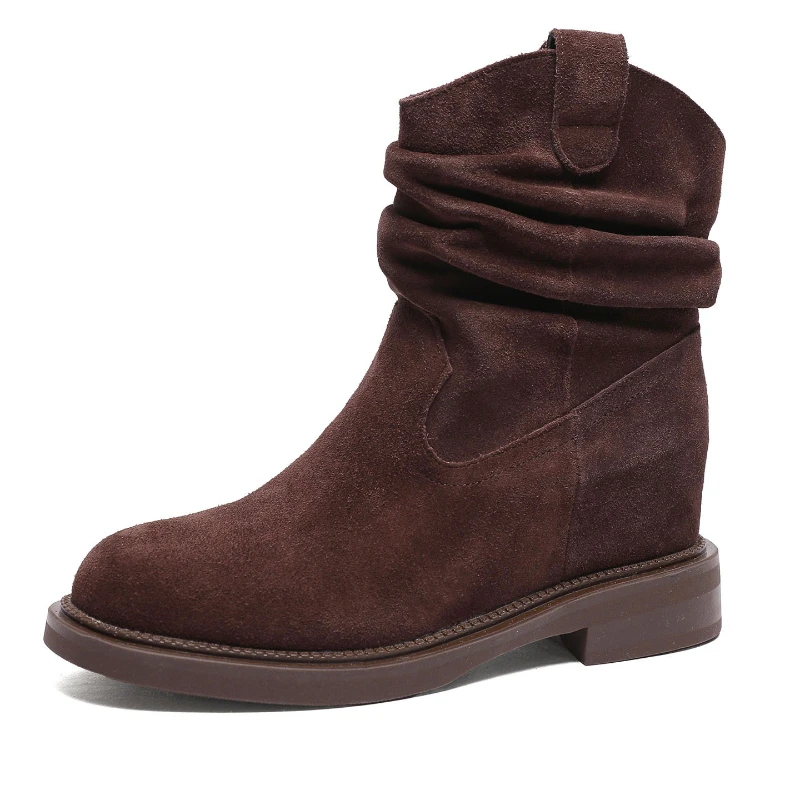 CICIYANG Women Ankle Boots Cow Suede 2025 Autumn New Non-Slip Round-Toe Western Cowboy Boots Female Maillard Motorcycle Booties
CICIYANG Women Ankle Boots Cow Suede 2025 Autumn New Non-Slip Round-Toe Western Cowboy Boots Female Maillard Motorcycle Booties