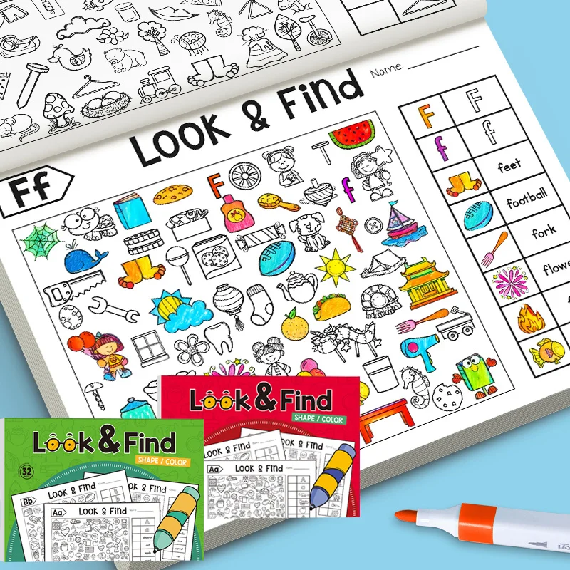 Детская книга по визуальному упражнениям. Интерактивная игра в поисках цветов и форм. Образование, включая 50+скрытые предметы.
Детская книга по визуальному упражнениям. Интерактивная игра в поисках цветов и форм. Образование, включая 50+скрытые предметы.