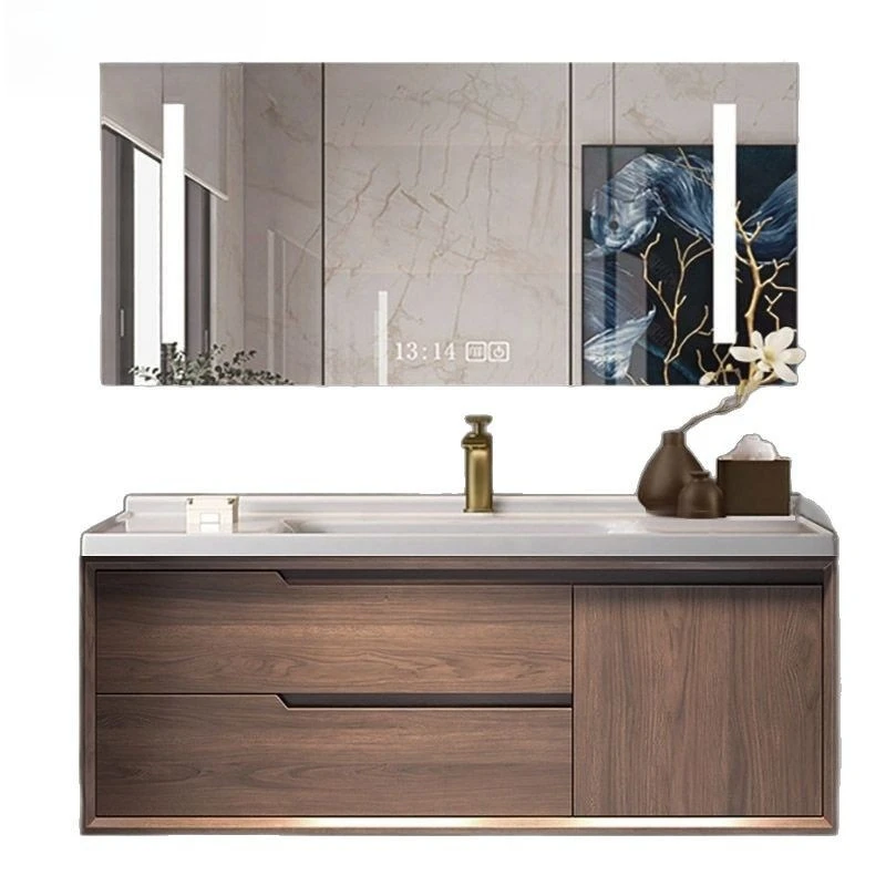 Light luxury Chinese bathroom cabinet rock slab red oak integrated washbasin ceramic
Light luxury Chinese bathroom cabinet rock slab red oak integrated washbasin ceramic
