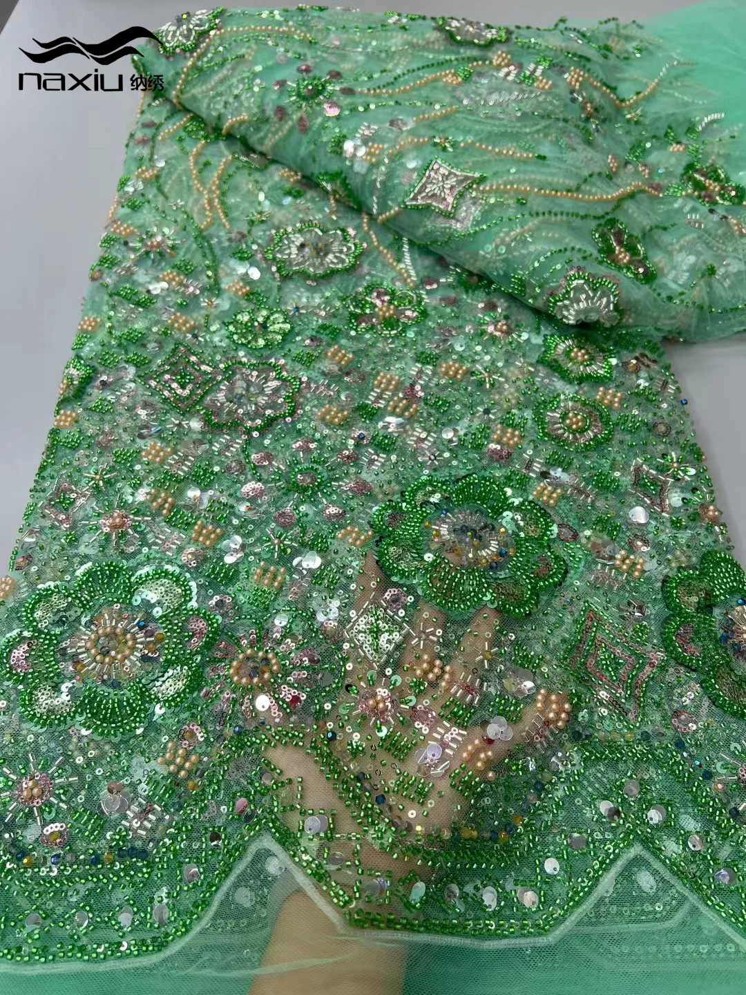 Madison Luxury African Lace Fabric High-Quality French Sequins Nigerian Beads For Women's Party Wedding Dresses Material
Madison Luxury African Lace Fabric High-Quality French Sequins Nigerian Beads For Women's Party Wedding Dresses Material