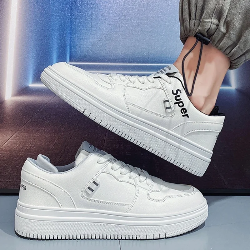Spring New Men's Breathable Leather Surface Sneakers Thick Bottom Casual Dad Trendy Shoes Comfortable round Toe Rubber Sole
Spring New Men's Breathable Leather Surface Sneakers Thick Bottom Casual Dad Trendy Shoes Comfortable round Toe Rubber Sole