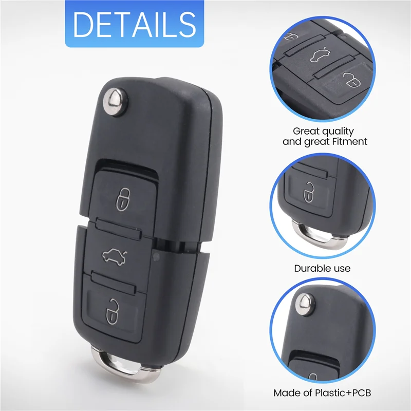 X39A-Car Remote Key For Xhorse XKB501EN Universal Wire Remote Key Flip Fob 3 Buttons For VW B5 Type VVDI Key Tool
X39A-Car Remote Key For Xhorse XKB501EN Universal Wire Remote Key Flip Fob 3 Buttons For VW B5 Type VVDI Key Tool